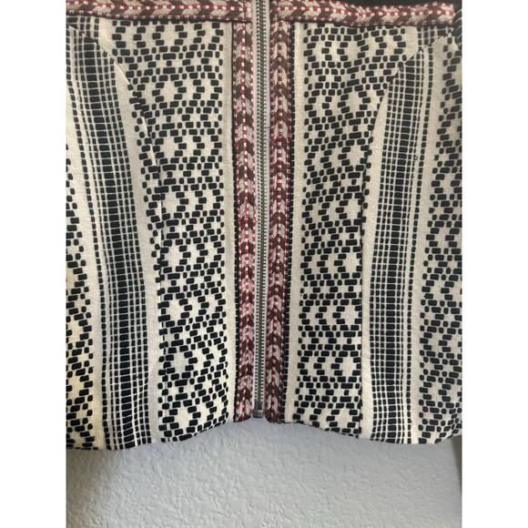 TulaRosa Studded Embroidered Front Zip Womens Small Jacket Art To Wear #6417 - Picture 9 of 16